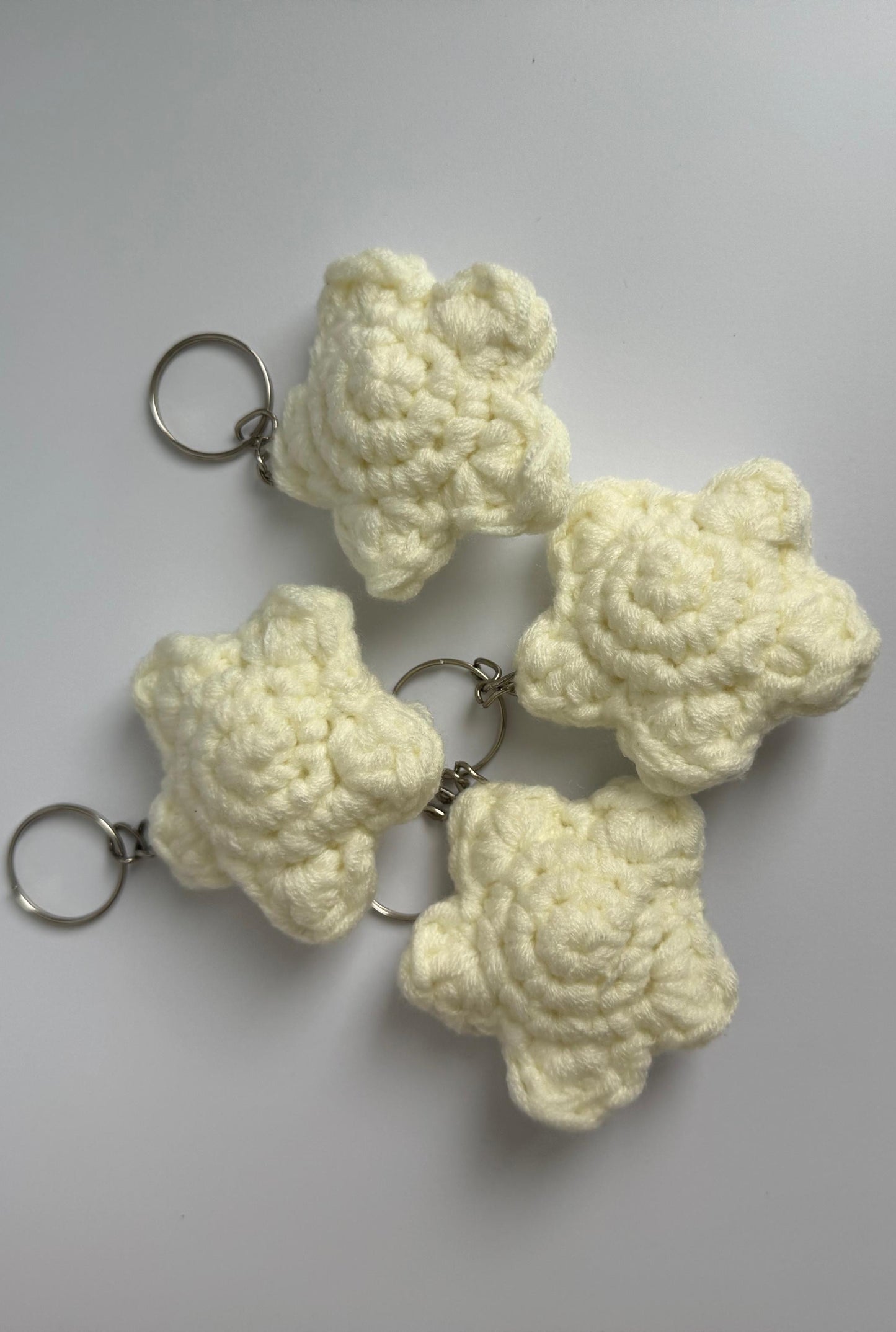 Handmade Crochet Star Keychain Plushies