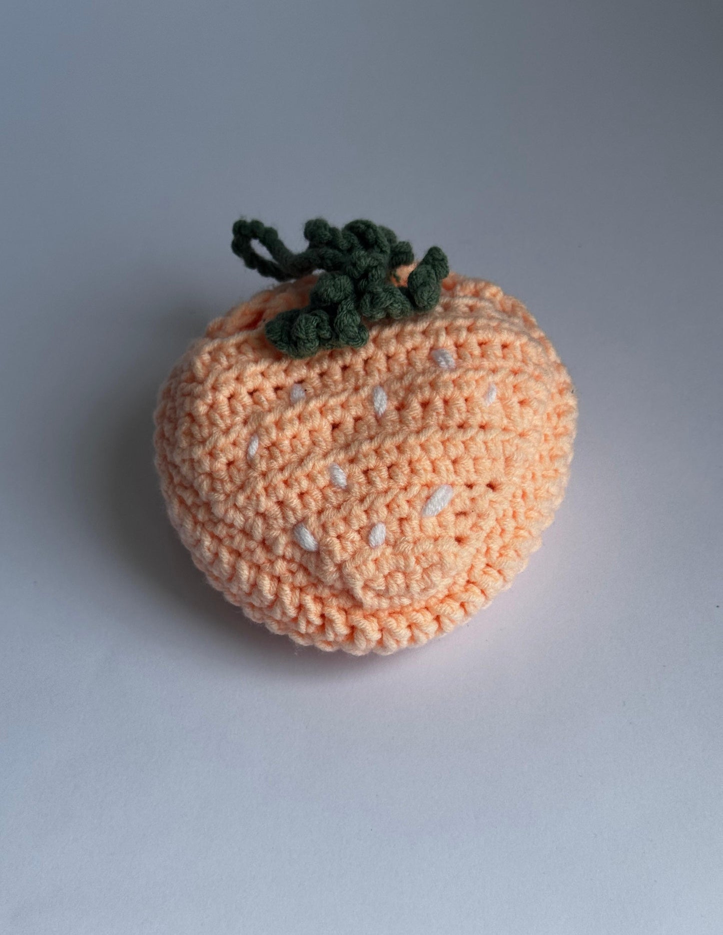 Handmade Crochet Strawberry Mesh Bag – Foldable & Reusable