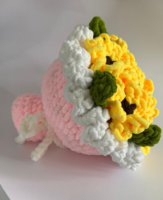 Handmade Crochet Sunflower Bouquet